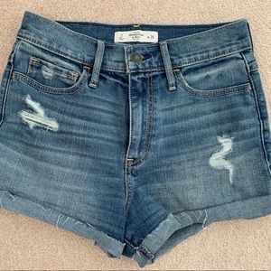 High Waisted Abercrombie Denim Shorts Size 2
